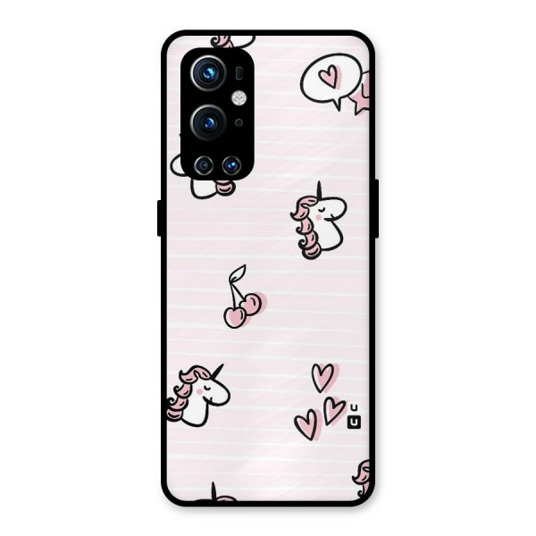 Strawberries And Unicorns Metal Back Case for OnePlus 9 Pro