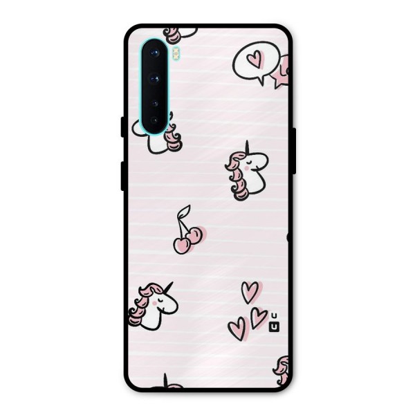 Strawberries And Unicorns Metal Back Case for OnePlus Nord