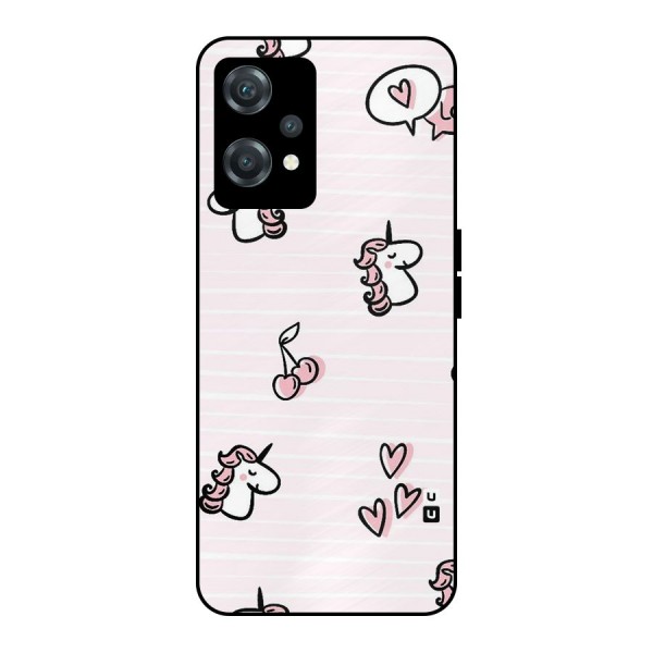 Strawberries And Unicorns Metal Back Case for OnePlus Nord CE 2 Lite 5G