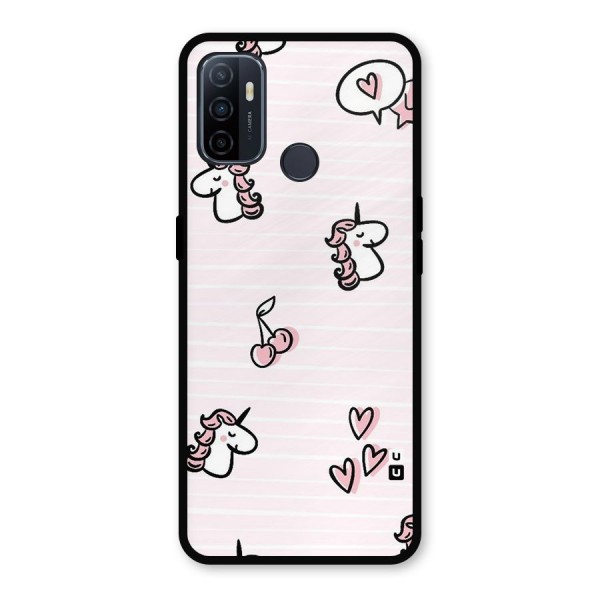 Strawberries And Unicorns Metal Back Case for Oppo A53