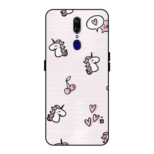 Strawberries And Unicorns Metal Back Case for Oppo F11