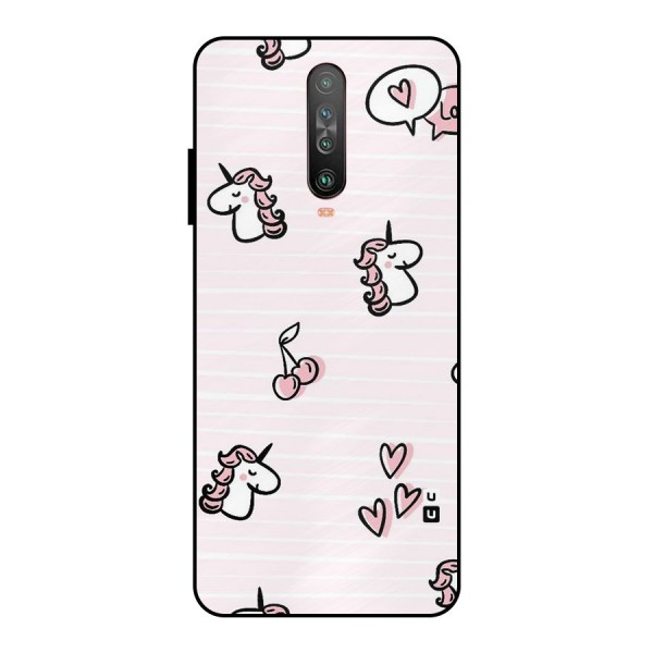 Strawberries And Unicorns Metal Back Case for Poco X2