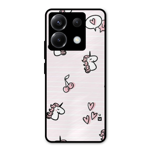 Strawberries And Unicorns Metal Back Case for Poco X6