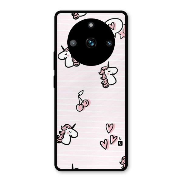 Strawberries And Unicorns Metal Back Case for Realme 11 Pro