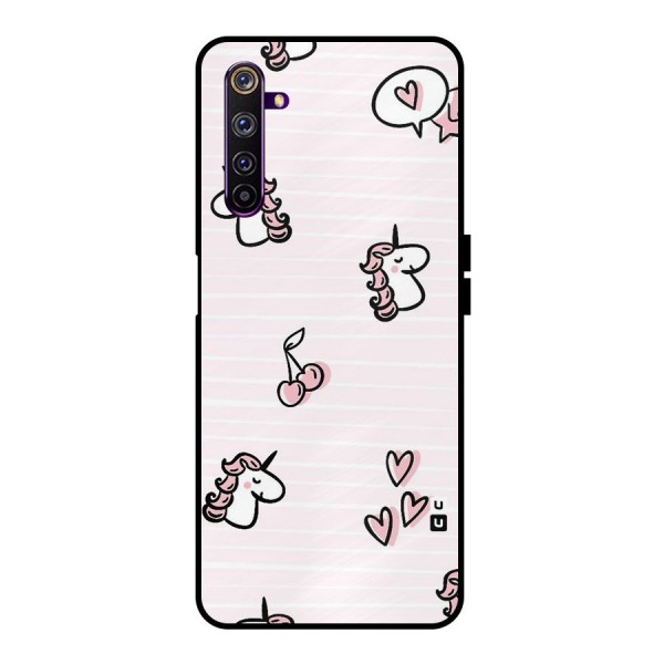 Strawberries And Unicorns Metal Back Case for Realme 6 Pro