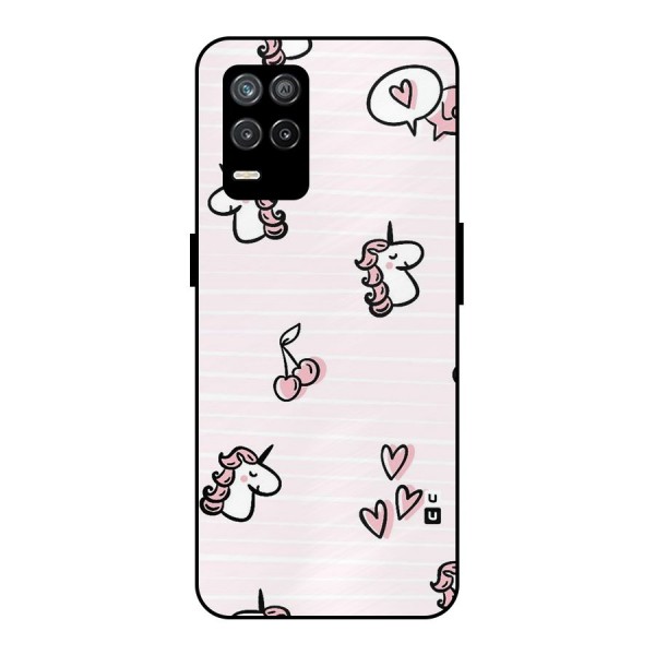 Strawberries And Unicorns Metal Back Case for Realme 8 5G