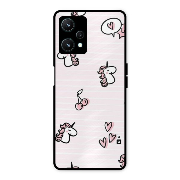 Strawberries And Unicorns Metal Back Case for Realme 9 Pro 5G