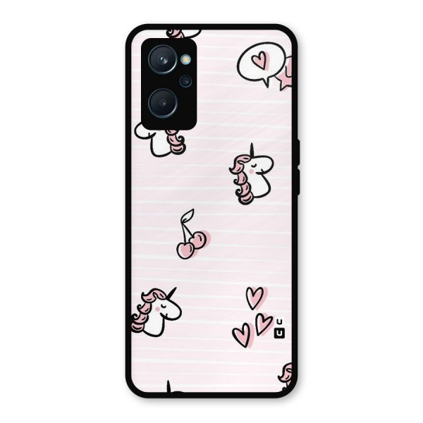 Strawberries And Unicorns Metal Back Case for Realme 9i