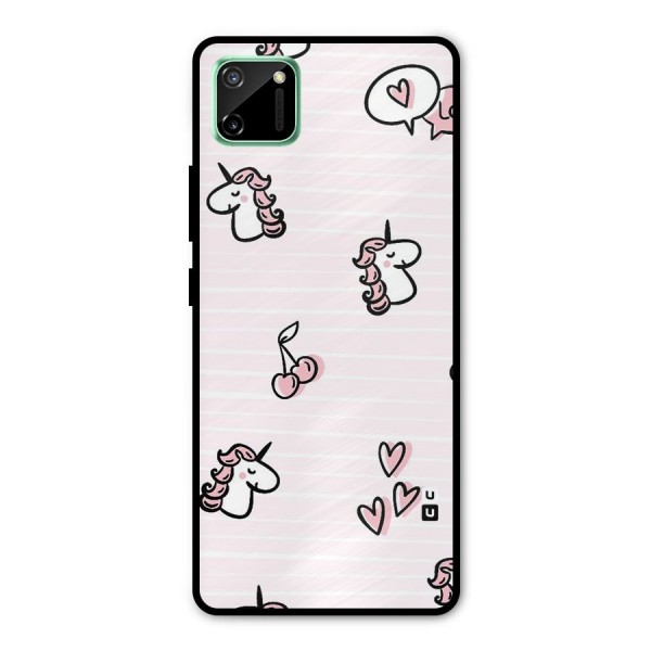 Strawberries And Unicorns Metal Back Case for Realme C11