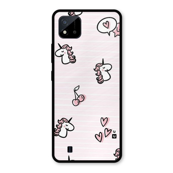 Strawberries And Unicorns Metal Back Case for Realme C11 2021