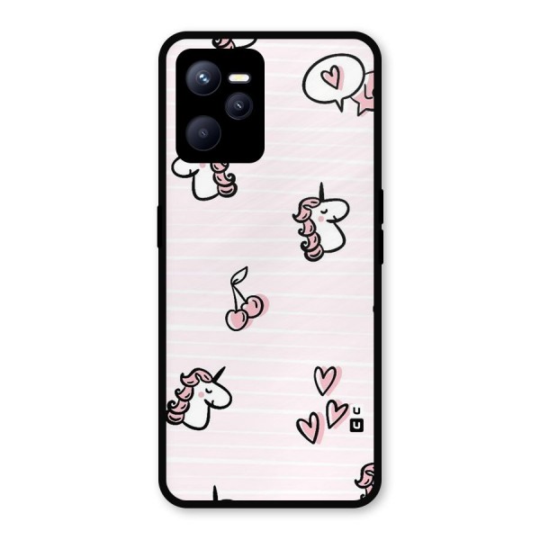 Strawberries And Unicorns Metal Back Case for Realme C35