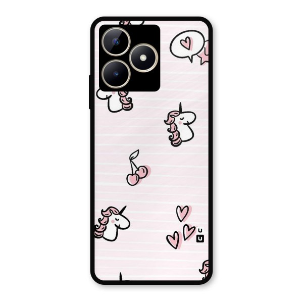Strawberries And Unicorns Metal Back Case for Realme C53