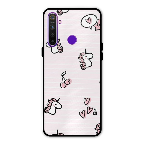 Strawberries And Unicorns Metal Back Case for Realme Narzo 10