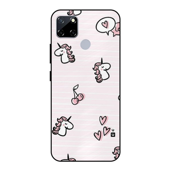 Strawberries And Unicorns Metal Back Case for Realme Narzo 30A