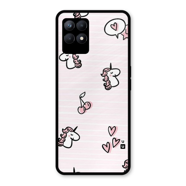 Strawberries And Unicorns Metal Back Case for Realme Narzo 50
