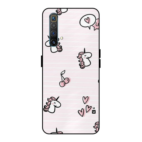 Strawberries And Unicorns Metal Back Case for Realme X3