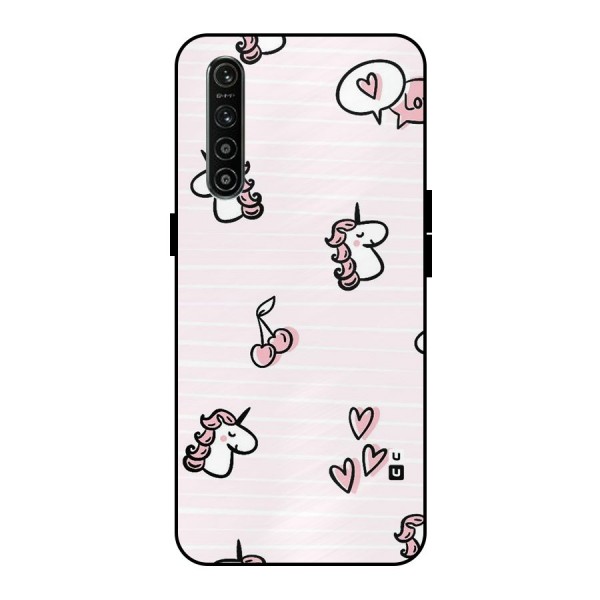 Strawberries And Unicorns Metal Back Case for Realme XT