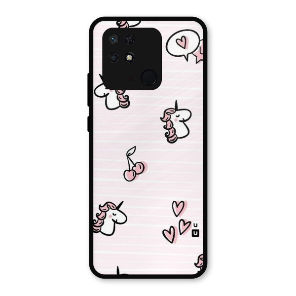 Strawberries And Unicorns Metal Back Case for Redmi 10