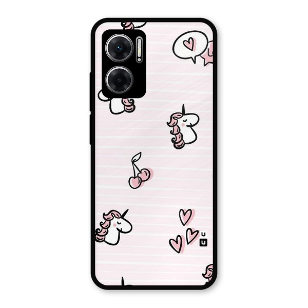 Strawberries And Unicorns Metal Back Case for Redmi 11 Prime 5G