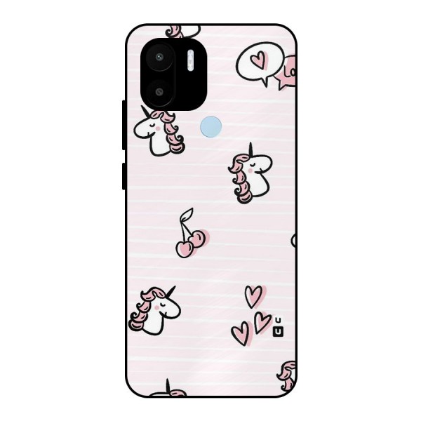 Strawberries And Unicorns Metal Back Case for Redmi A1+
