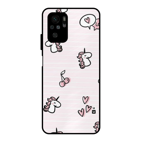 Strawberries And Unicorns Metal Back Case for Redmi Note 10
