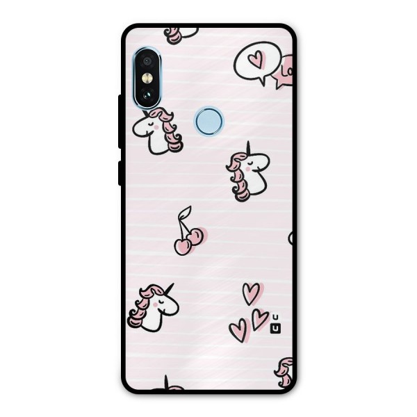 Strawberries And Unicorns Metal Back Case for Redmi Note 5 Pro