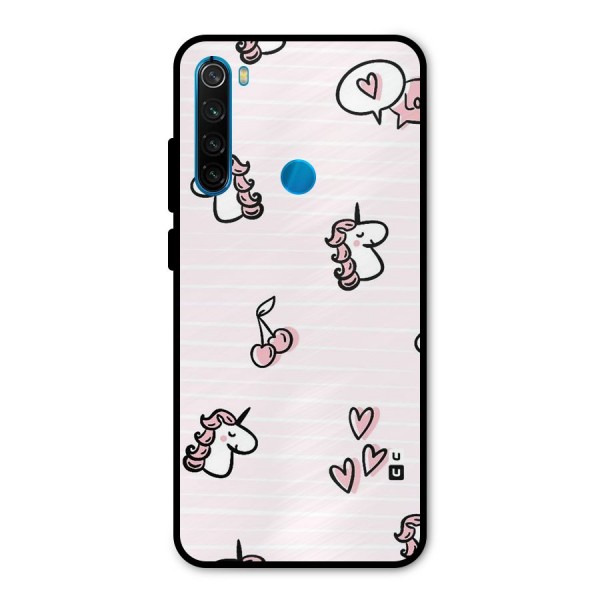 Strawberries And Unicorns Metal Back Case for Redmi Note 8