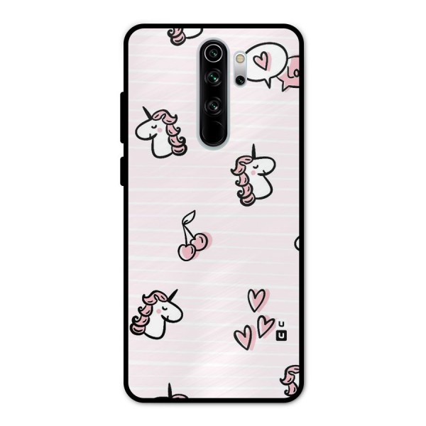 Strawberries And Unicorns Metal Back Case for Redmi Note 8 Pro