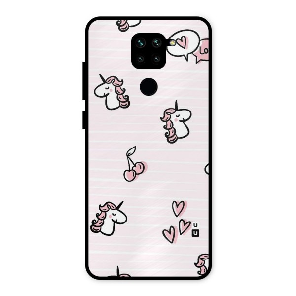 Strawberries And Unicorns Metal Back Case for Redmi Note 9