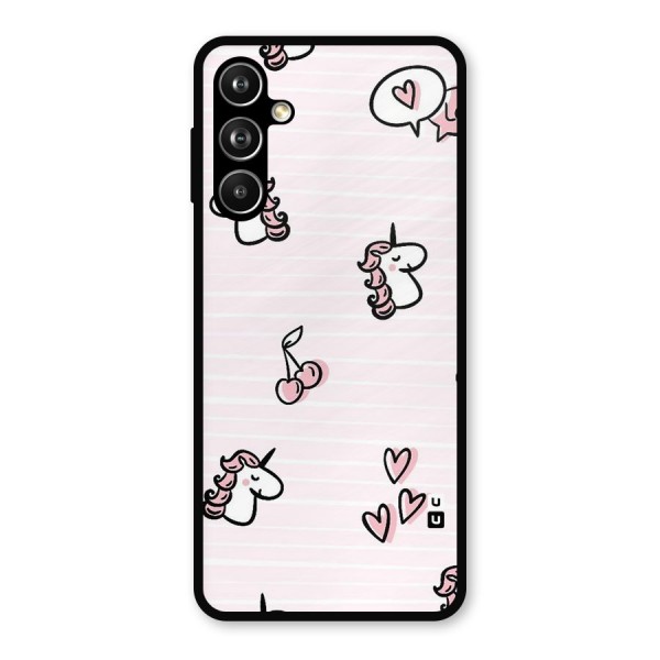 Strawberries And Unicorns Metal Back Case for Samsung Galaxy M54