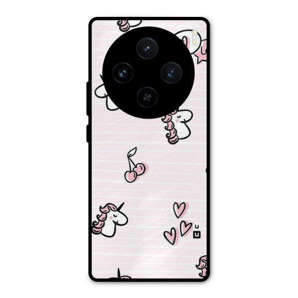 Strawberries And Unicorns Metal Back Case for Vivo X100