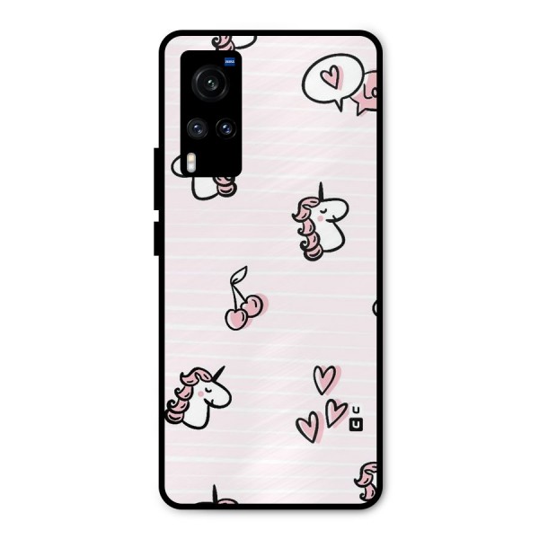 Strawberries And Unicorns Metal Back Case for Vivo X60