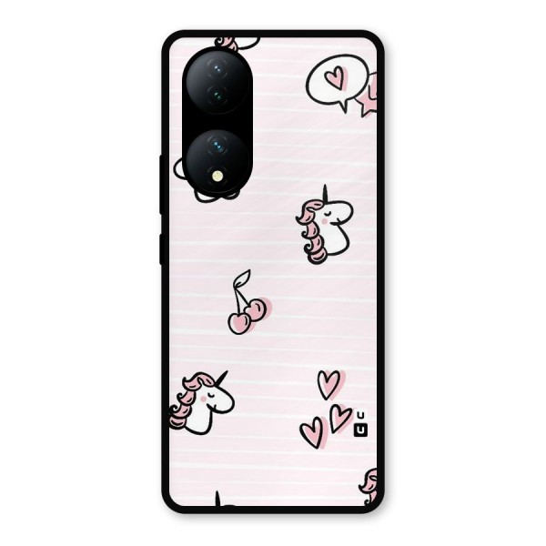 Strawberries And Unicorns Metal Back Case for Vivo Y100