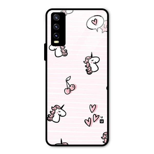 Strawberries And Unicorns Metal Back Case for Vivo Y20i