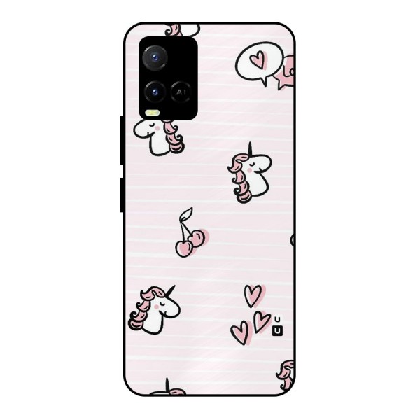 Strawberries And Unicorns Metal Back Case for Vivo Y21
