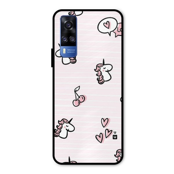 Strawberries And Unicorns Metal Back Case for Vivo Y31