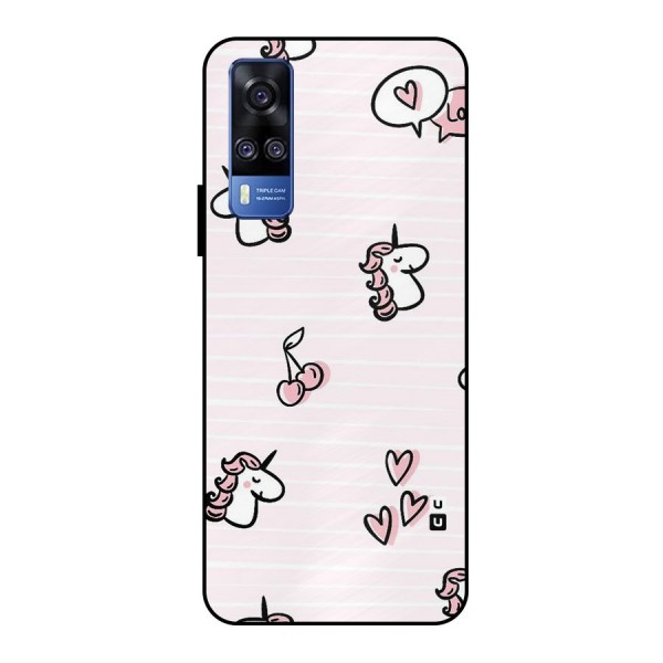 Strawberries And Unicorns Metal Back Case for Vivo Y51
