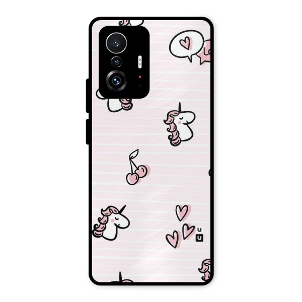 Strawberries And Unicorns Metal Back Case for Xiaomi 11T Pro