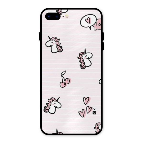 Strawberries And Unicorns Metal Back Case for iPhone 7 Plus