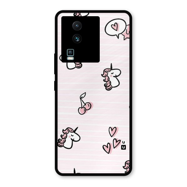 Strawberries And Unicorns Metal Back Case for iQOO Neo 7