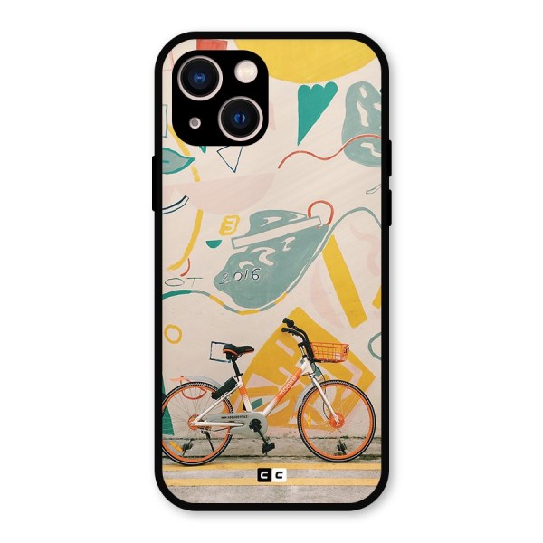 Street Art Bicycle Metal Back Case for iPhone 13