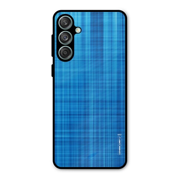 Stripe Blue Abstract Metal Back Case for Galaxy M55 5G