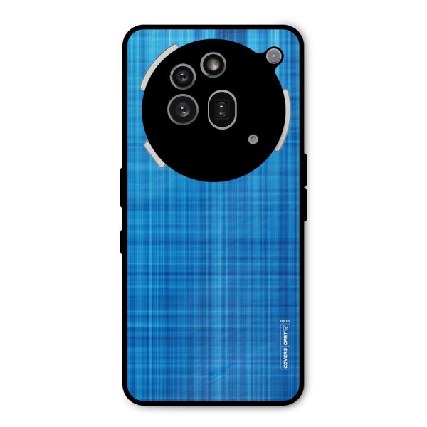 Stripe Blue Abstract Metal Back Case for Nothing Phone 3a Pro