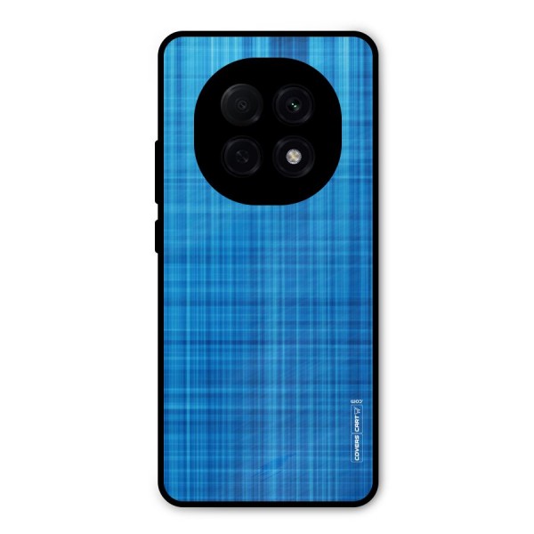 Stripe Blue Abstract Metal Back Case for Oppo F29 Pro