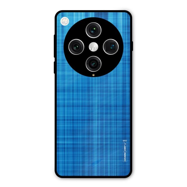 Stripe Blue Abstract Metal Back Case for Oppo Find X8 Pro
