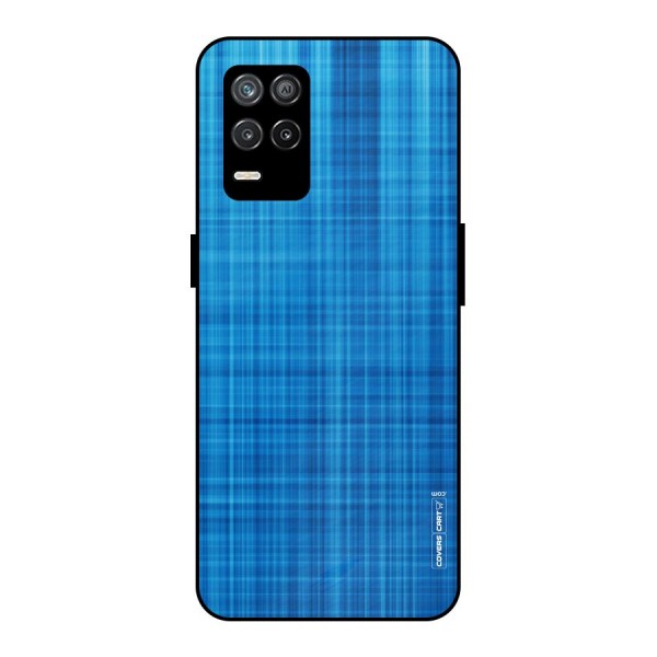 Stripe Blue Abstract Metal Back Case for Realme 9 5G