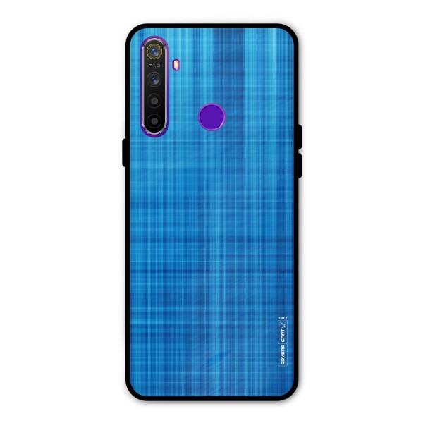 Stripe Blue Abstract Metal Back Case for Realme Narzo 10