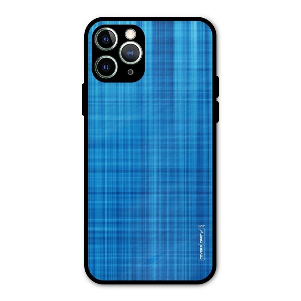 Stripe Blue Abstract Metal Back Case for iPhone 11 Pro Max
