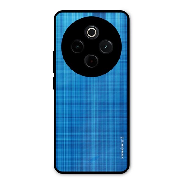 Stripe Blue Abstract Metal Back Case for iQOO Z10