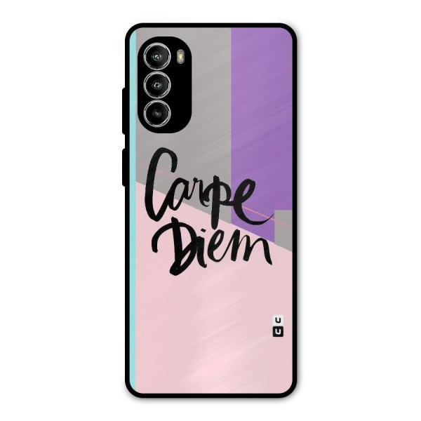 Stripes Black Diem Metal Back Case for Moto G52